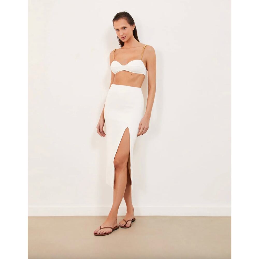 ViX Swim FIRENZE LUIZA Midi Skirt - Off White - M - NWT
